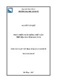 Tóm tắt luận văn Thạc sĩ Quản lý Kinh tế: Phát triển nuôi trồng thủy sản trên địa bàn tỉnh Kon Tum