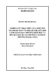 Tóm tắt luận văn Thạc sĩ: Nghiên cứu nhận thức của sinh viên ngành kế toán về mối liên hệ giữa bối cảnh giảng dạy, phương pháp học và kết quả đầu ra tại Trường Cao Đẳng Thương Mại Đà Nẵng