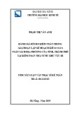 Tóm tắt luận văn Thạc sĩ: Đánh giá rủi ro kiểm toán trong giai đoạn lập kế hoạch kiểm toán ngân sách địa phương của tỉnh, thành phố tại Kiểm toán nhà nước khu vực III