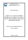 Tóm tắt luận văn Thạc sĩ: Nghiên cứu các nhân tố ảnh hưởng đến hiệu quả tài chính của các công ty niêm yết trên thị trường chứng khoán Thành phố Hồ Chí Minh