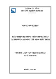 Tóm tắt luận văn Thạc sĩ: Hoàn thiện hệ thống thông tin kế toán tại Trường Cao đẳng Y tế Đặng Thùy Trâm
