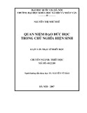 Tóm tắt Luận văn Thạc sỹ Triết học: Quan niệm đạo đức học trong chủ nghĩa hiện sinh