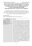 Quản lý chất lượng toàn diện TQM (Total Quality Management) trong giáo dục đại học và các yếu tố cần thiết để áp dụng tại các trường đại học về y - dược ở thành phố Hồ Chí Minh trong điều kiện cuộc cách mạng công nghiệp 4.0