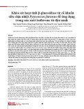 Khảo sát hoạt tính β-glucosidase từ cổ khuẩn siêu chịu nhiệt Pyrococcus furiosus để ứng dụng trong sản xuất isoflavone từ đậu nành