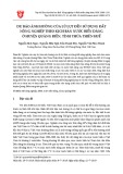 Dự báo ảnh hưởng của lũ lụt đến sử dụng đất nông nghiệp theo kịch bản nước biển dâng ở huyện Quảng Điền, tỉnh Thừa Thiên Huế