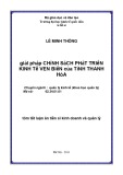 Tóm tắt Luận án Tiến sỹ Kinh doanh và quản lý: Giải pháp chính sách phát triển kinh tế ven biển của tỉnh Thanh Hoá