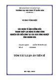 Tóm tắt Luận án Tiến sỹ Kinh tế: Các nhân tố ảnh hưởng đến tranh chấp lao động và đình công – Nghiên cứu điển hình tại các khu công nghiệp tỉnh Khánh Hòa