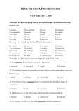 Đề ôn thi vào lớp 10 chuyên Anh năm học 2019-2020