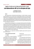 Quản lý rủi ro và công bố dữ liệu vi mô: cân bằng rủi ro tiết lộ và sử dụng dữ liệu