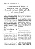 Khảo sát thành phần hóa học của vỏ thân cây Xuân thôn nhiều hoa (Swintonia floribunda Griff.), họ Đào lộn hột (Anacardiaceae)