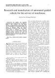 Research and manufacture of automated guided vehicle for the service of storehouse