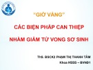 Bài giảng Giờ vàng các biện pháp can thiệp nhằm giảm tử vong sơ sinh