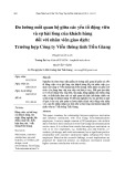 Đo lường mối quan hệ giữa các yếu tố động viên và sự hài lòng của khách hàng đối với nhân viên giao dịch: Trường hợp Công ty Viễn thông tỉnh Tiền Giang