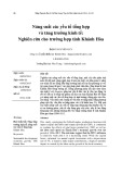 Năng suất các yếu tố tổng hợp và tăng trưởng kinh tế: Nghiên cứu cho trường hợp tỉnh Khánh Hòa