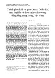 Thành phần loài ve giáp (Acari: Oribatida) theo loại đất và theo sinh cảnh ở vùng đồng bằng sông Hồng, Việt Nam