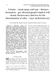 A home – made purge and trap – thermos desorption - gas chromatograph coupled with atomic fluorescence detector for the determination of ultra – trace methylmercury