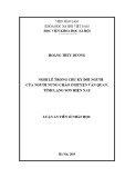 Luận án Tiến sĩ Nhân học: Nghi lễ chu kỳ đời người của người Nùng Cháo ở huyện Văn Quan, tỉnh Lạng Sơn hiện nay