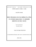 Luận văn Thạc sĩ: Phân tích báo cáo tài chính tại Công ty Cổ phần Khai thác và Chế biến Khoáng sản Bắc Giang