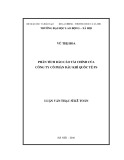 Luận văn Thạc sĩ: Phân tích báo cáo tài chính của Công ty Cổ phần Dầu khí Quốc tế PS