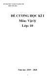 Đề cương ôn tập học kì 1 môn Vật lí 10 năm 2019-2020 - Trường THPT Yên Hòa