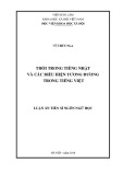 Luận án Tiến sĩ Ngôn ngữ học: Thời trong tiếng Nhật và các biểu hiện tương đương trong tiếng Việt