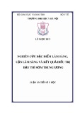 Luận án tiến sĩ Y học: Nghiên cứu đặc điểm lâm sàng,  cận lâm sàng và kết quả điều trị dậy thì sớm trung ương