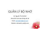 Bài giảng Hệ điều hành: Chương 6 - ThS. Nguyễn Thị Hải Bình