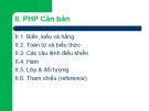 Bài giảng PHP (Hypertext Preprocessing) - Chương 2: PHP căn bản