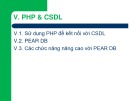 Bài giảng PHP (Hypertext Preprocessing) - Chương 5: PHP & CSDL