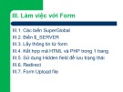 Bài giảng PHP (Hypertext Preprocessing) - Chương 3: Làm việc với Form