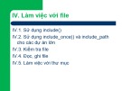 Bài giảng PHP (Hypertext Preprocessing) - Chương 4: Làm việc với file