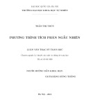 Tóm tắt luận văn Thạc sĩ Toán học: Phương trình tích phân ngẫu nhiên