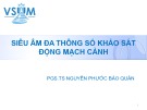 Bài giảng Siêu âm đa thông số khảo sát động mạch cảnh - PGS.TS. Nguyễn Phước Bảo Quân