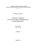 Summary of doctoral thesis of science education: Authentic assessment of english majored undergraduates’ english proficiency