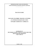 Summary of the thesis of educational science doctor: Managing lower secondary teachers’ in-service training activities towards competency approach