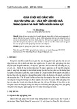 Quản lí đội ngũ giảng viên dựa vào năng lực - cách tiếp cận hiệu quả trong quản lí và phát triển nguồn nhân lực