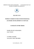 Summary of PHD thesis: People's credit funds system for rural economic development in Vietnam