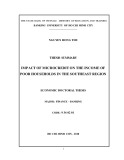 Economic doctoral thesis: Impact of Microcredit on the Income of Poor Households in the Southeast Region