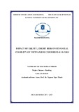 Summary of PHD thesis: Impact of equity, credit risk on financial stability of Vietnamese commercial banks