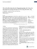 Tối ưu hóa điều kiện phân tích bằng phương pháp sắc kí lỏng siêu hiệu năng cho các hợp chất thuộc họ CPA trong mẫu nước sông