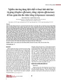 Nghiên cứu ứng dụng dịch chiết có hoạt tính sinh học từ gừng (Zingiber officinale), riềng (Alpinia officinarum) để bảo quản tôm thẻ chân trắng (Litopenaeus vannamei)