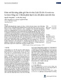 Khảo sát khả năng phân giải bào tử nấm Linh Chi đỏ (Ganoderma lucidum) bằng các vi khuẩn phân lập từ các chế phẩm men tiêu hóa