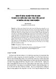 Kinh tế nông nghiệp tỉnh Hà Nam từ năm 1919 đến năm 1945 - thực tiễn lịch sử và những bài học kinh nghiệm