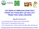 Bài giảng Xây dựng và triển khai danh sách tương tác thuốc bất lợi cần lưu ý trong thực hành lâm sàng