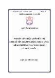 Luận án tiến sĩ Y học: Nghiên cứu hiệu quả điều trị một số tổn thương động mạch vành bằng phương pháp nong bóng có phủ thuốc