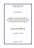 Luận án tiến sĩ Quản lý đất đai: Nghiên cứu đánh giá đất phục vụ phát triển cam theo hướng hàng hoá vùng Hàm Yên, tỉnh Tuyên Quang