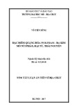 Tóm tắt Luận án tiến sĩ Địa chất: Đặc điểm quặng hóa wolfram-đa kim mỏ Núi Pháo ở Đại Từ - Thái Nguyên