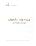 Báo cáo tài chính hợp nhất quý 3 năm 2018 - Công ty cổ phần Vàng bạc Đá quý Phú Nhuận