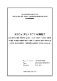 Khóa luận tốt nghiệp: Xây dựng hệ thống quản lý an toàn và sức khỏe nghề nghiệp theo tiêu chuẩn OHSAS 18001:2007 tại công ty cổ phần chế biến gỗ Đức Long Gia Lai