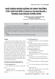 Khả năng nhân giống và sinh trưởng của loài xạ đen (Celastrus hindsii Benth.) trong giai đoạn vườn ươm